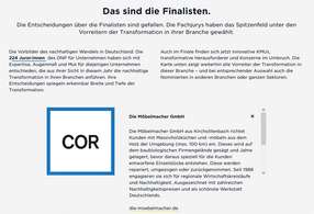 Finalist beim Deutschen Nachhaltigkeitspreis 2025 Finalist beim Deutschen Nachhaltigkeitspreis 2025