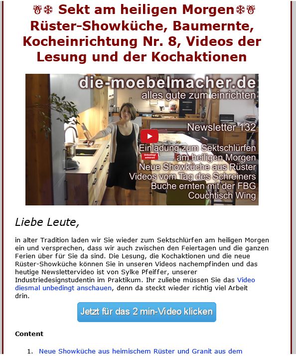 Newsletter Die Mobelmacher